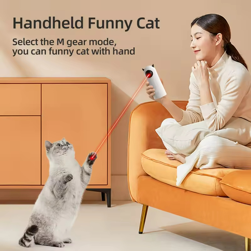 Automatic Cat Toys Interactive Smart Teasing Pet LED Laser Indoor Cat Toy Accessories Handheld Electronic Pet Toys