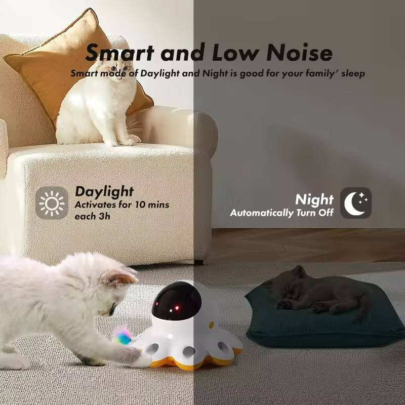 LovePaw Laser Whack a Mole Cat Playing Toy Automatic Rolling Smart Training Cat Interactive Toy Cat Laser Toy