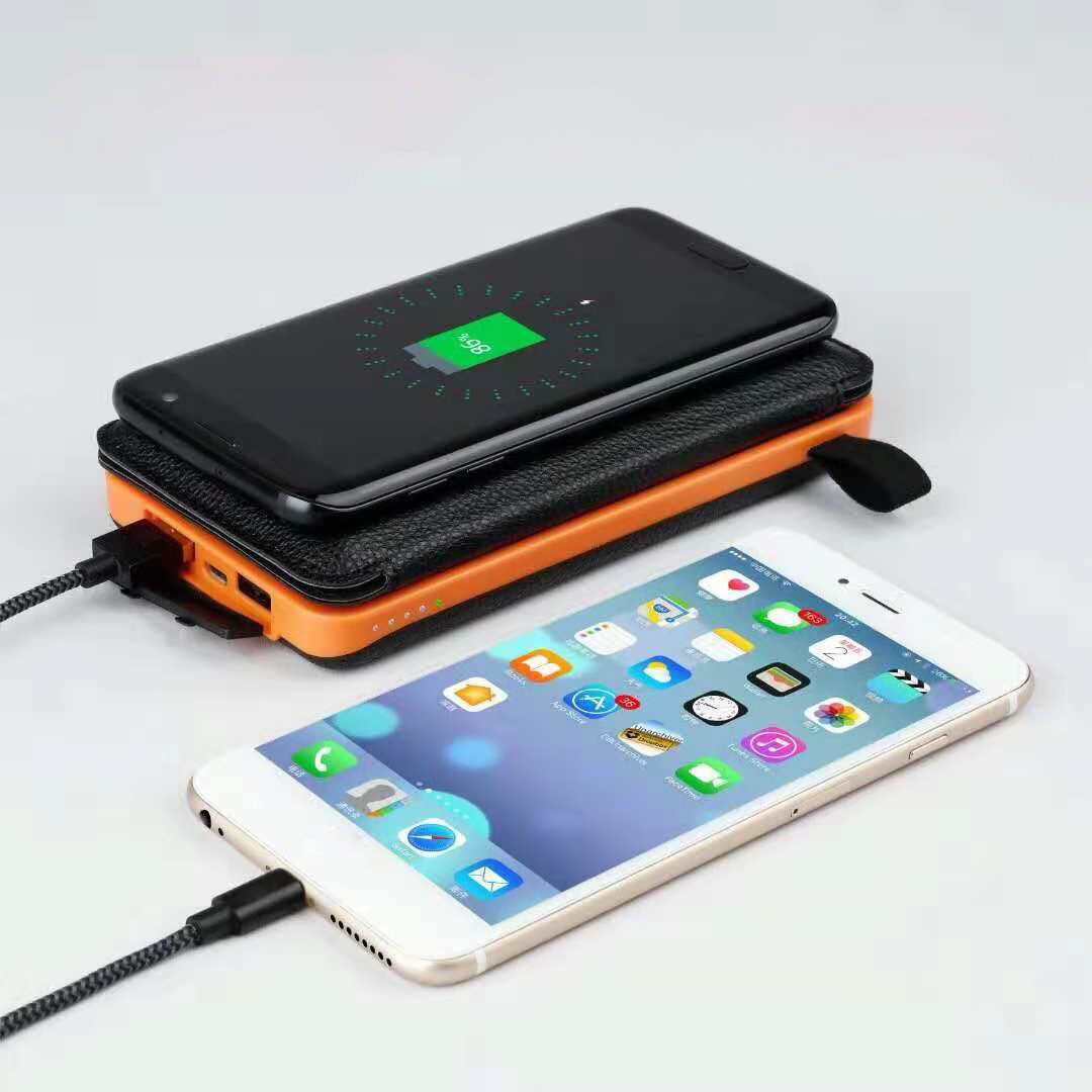 Solar  Power Bank Portable Solar Charger With double  usb Emergency light 10000 Mah