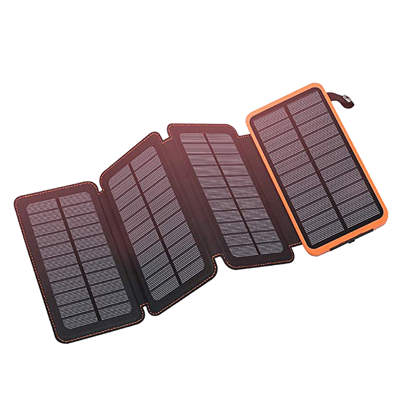 Solar  Power Bank Portable Solar Charger With double  usb Emergency light 10000 Mah