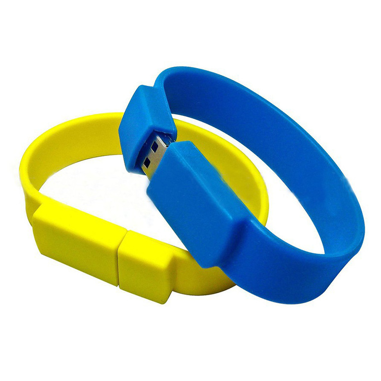 Custom Silicone Bracelet Usb Flash Drive 16GB 32GB Wrist Band USB Pendrive High Speed  Wristband Usb Flash Memory Stick