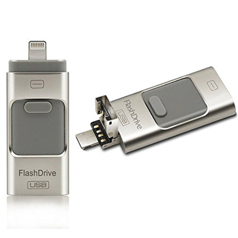 flash drive 64GB  USB3.0 Memory Stick for  Android Mobile phone and laptop 3 In 1 OTG usb pen drive adapter converter