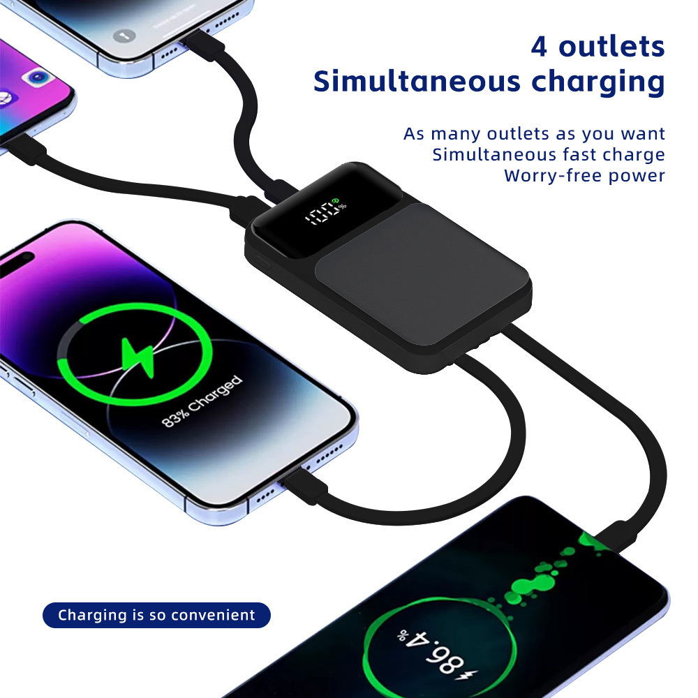 Wholesale Trending Products 2024 New Arrivals Built in 3 in 1 Cables Whole Print Logo Container Powerbank Portable Power Station