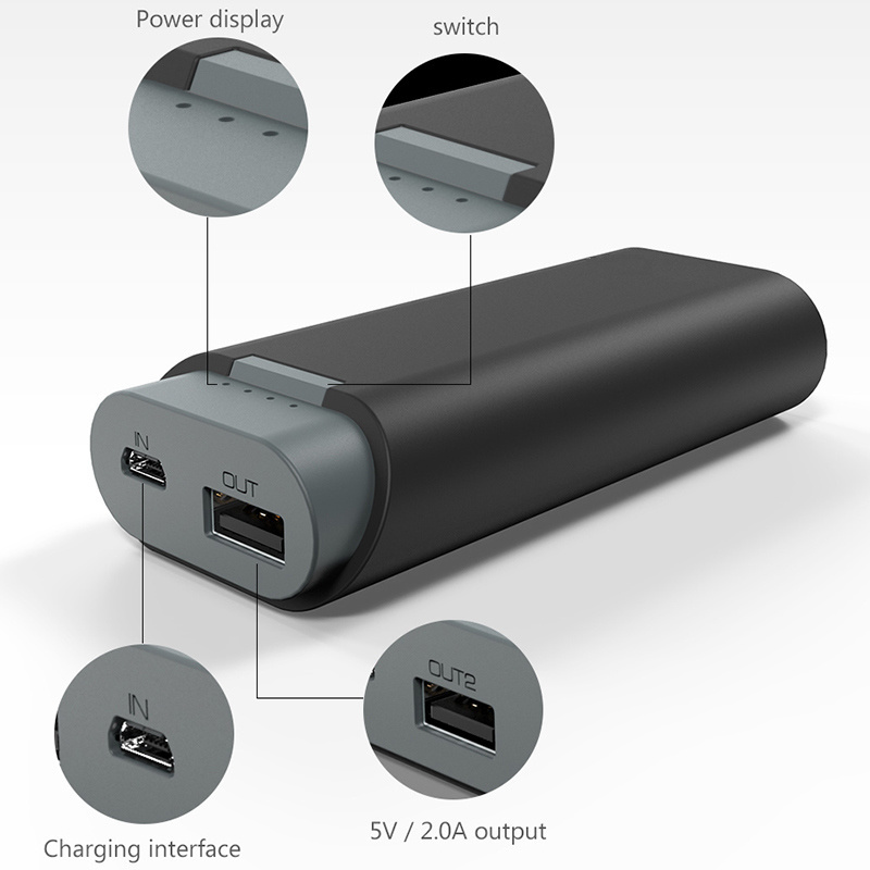 5200mah Mini Power Bank External 18650 Lithium Pack Battery Portable Power bank for Mobile Phone