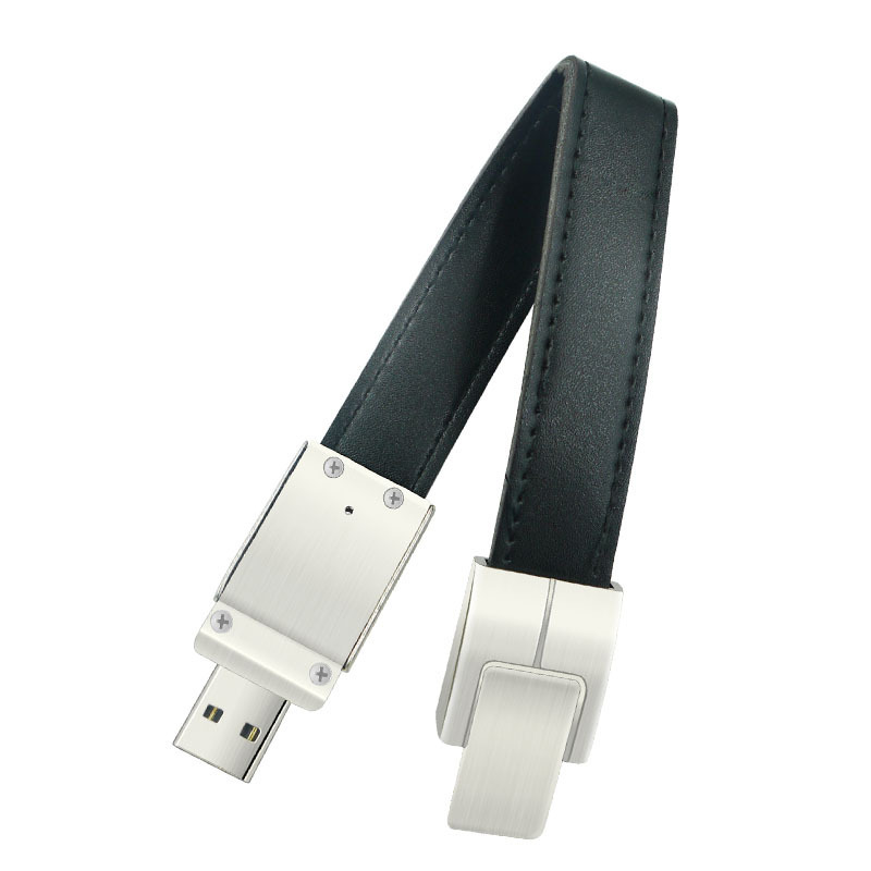 USB Stick 4 GB Leather Bracelet black USB 2.0 Memory Stick Flash pen Drive