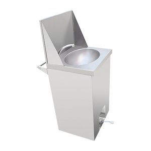 Medical Stainless Steel Foot Operated wash basin Portable Hand Washing Sink with Handle