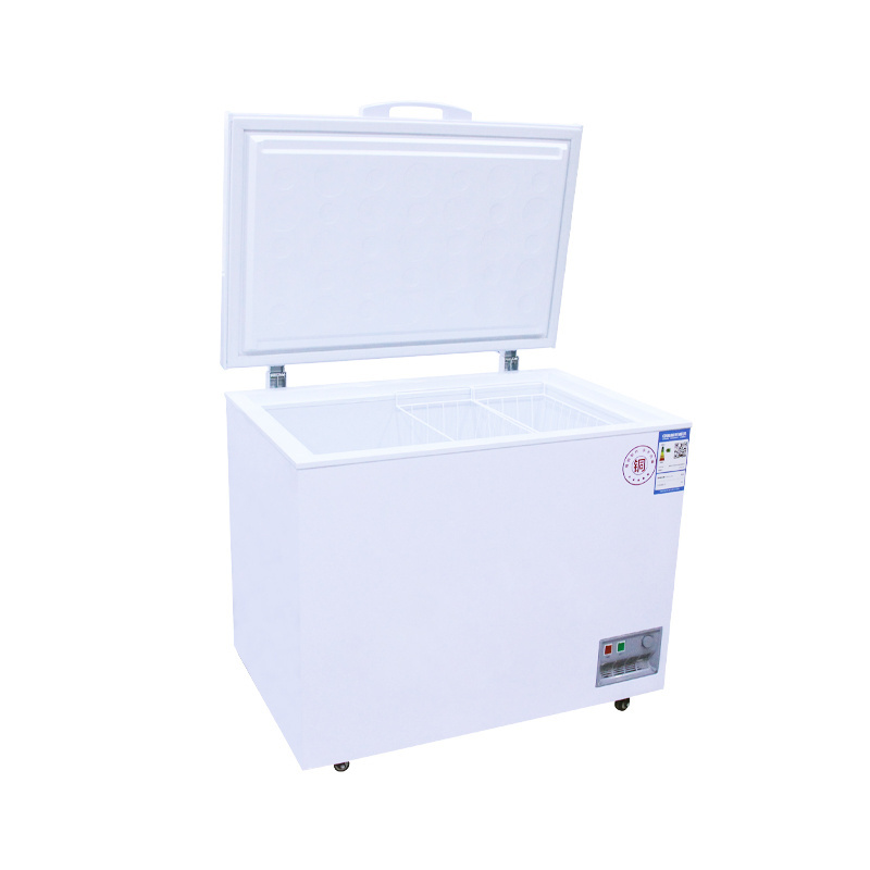 Space-Saving Flat Back congelador horizontal Commercial Supermarket single door meat deep freezer