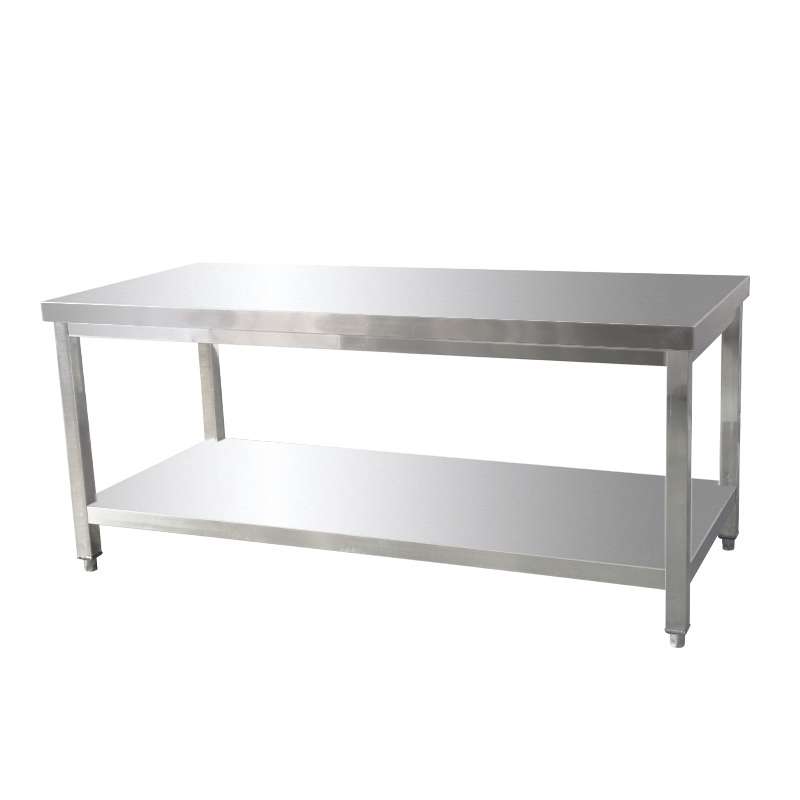 Customized Metal Worktable commercial Prep Table Adjustable Feet Stainless Steel work bench