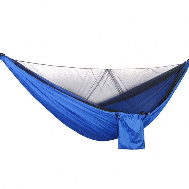 high quality 2 Person 210T Nylon Portable Portable Outdoor Parachute Camping Nylon Tent Hammock With Mosquito Net small tent