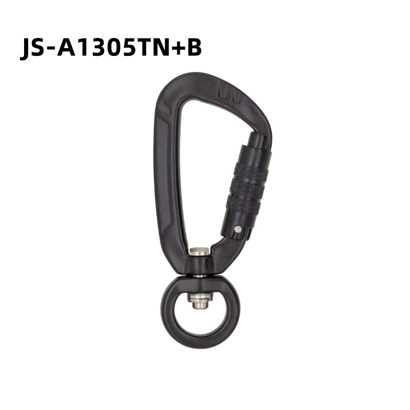 Custom Aluminum 5KN Self Locking Pear Shaped Swing Swivel Carabiners Hooks for Dog Leash