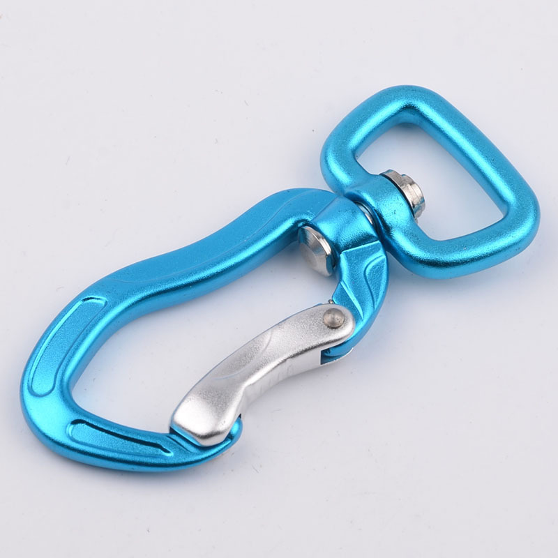 Custom 5KN Swivel Dog Lock Hook Aluminium Dog Leash Carabiner For Pet