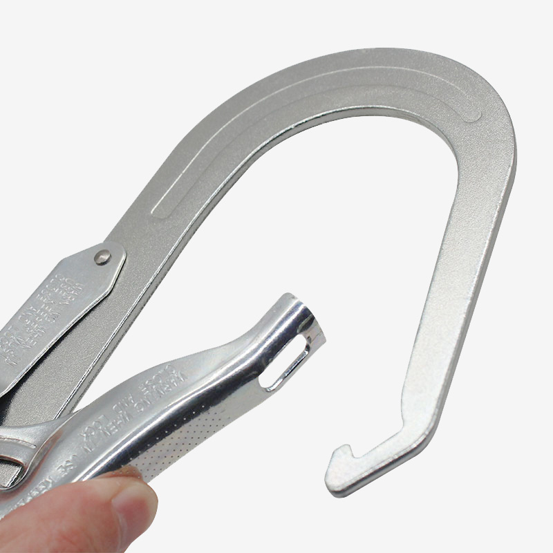 Stamping Steel 23kn Auto Locking Safety Large Scaffold Hook for Fall Protection/Industrial safety harness Accessories/Rope Hook