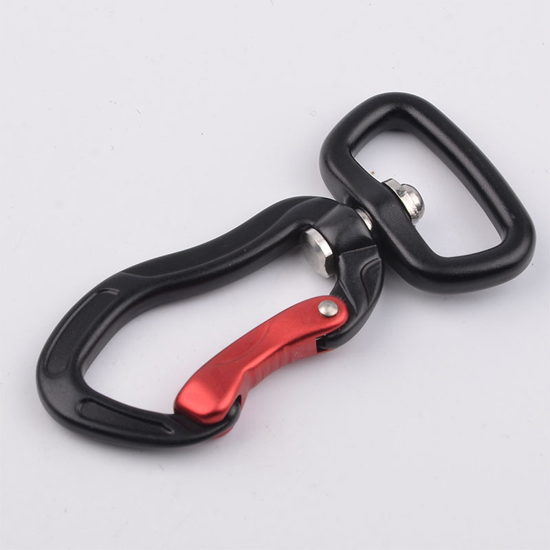 Custom 5KN Swivel Dog Lock Hook Aluminium Dog Leash Carabiner For Pet