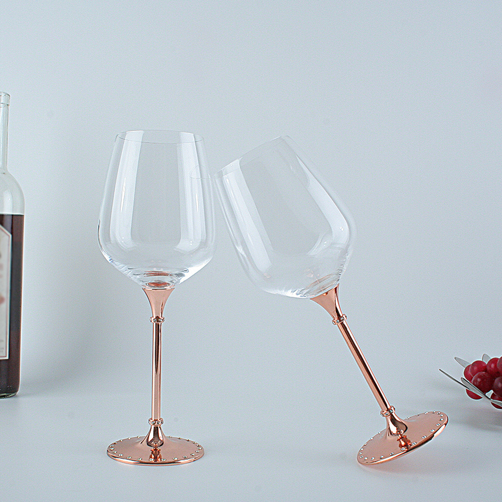 Elegant Hotel Wedding Party Champagne Glass Modern Style Stainless Steel Red Wine Glass And Goblet