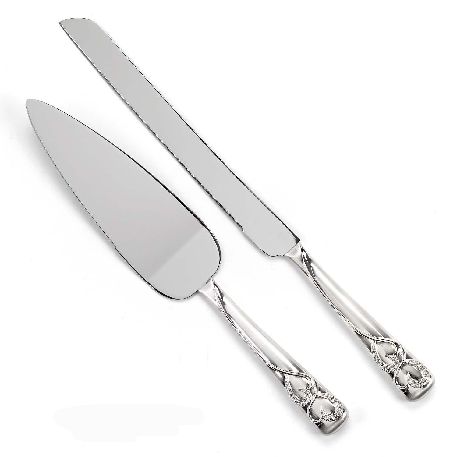 2 piece Stainless Steel Wedding tableware Tableware Delicate Wedding Knife And Cake Server Set