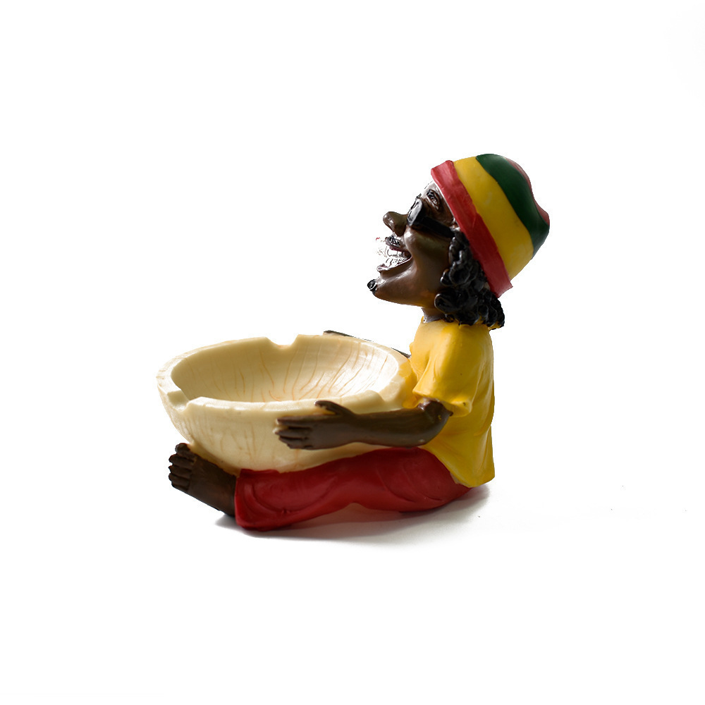 Wholesale Custom High Quality Funny Smoke Accessories Jamaican Sexy Resin rasta jamaican ashtray