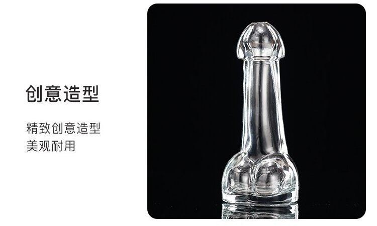 clear crystal funny party tea shaped cocktail wine mug hen party penis shot glass