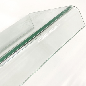 Popular Hot Bending Curved Toughened Glass Custom Fine Edge Finish Drilling Tempering For Fish Tank Aquarium