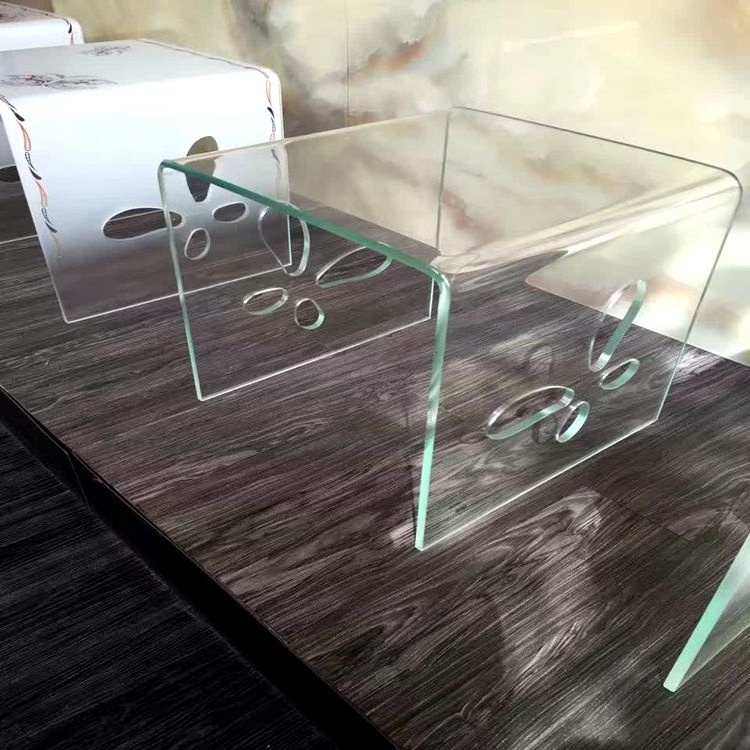 Hot Selling Coffee Hot Bent Glass Table Hot Bending Tempered Glass Clear Customized Curved