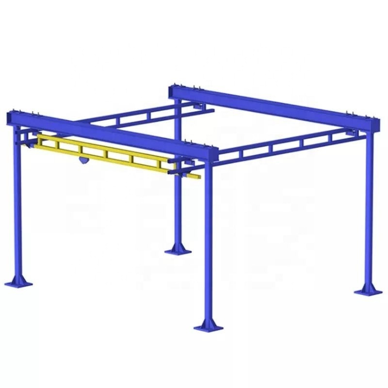 1000 kg  2 ton Overhead Crane System Flexible Beam Monorail Free Standing Light Bridge Crane light weight workstation crane