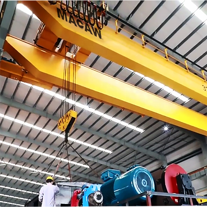 Span 7.5-22.5m europe bridge travelling crane 10 ton Double girder workshop overhead crane for maintenance workshop