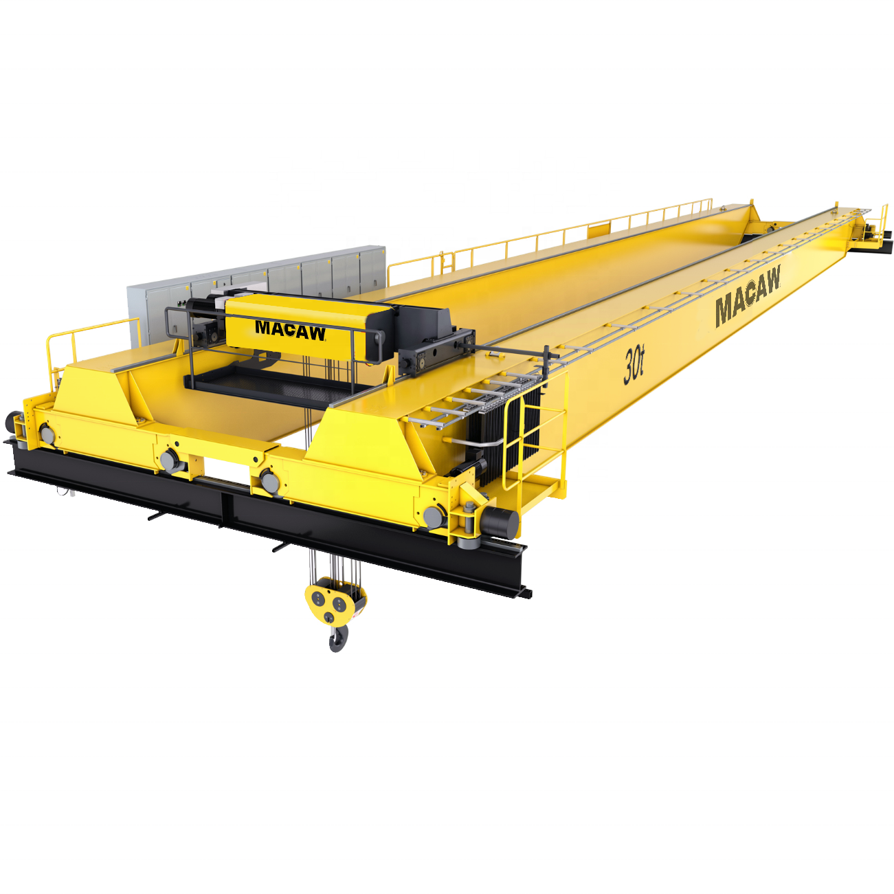 Span 7.5-22.5m europe bridge travelling crane 10 ton Double girder workshop overhead crane for maintenance workshop