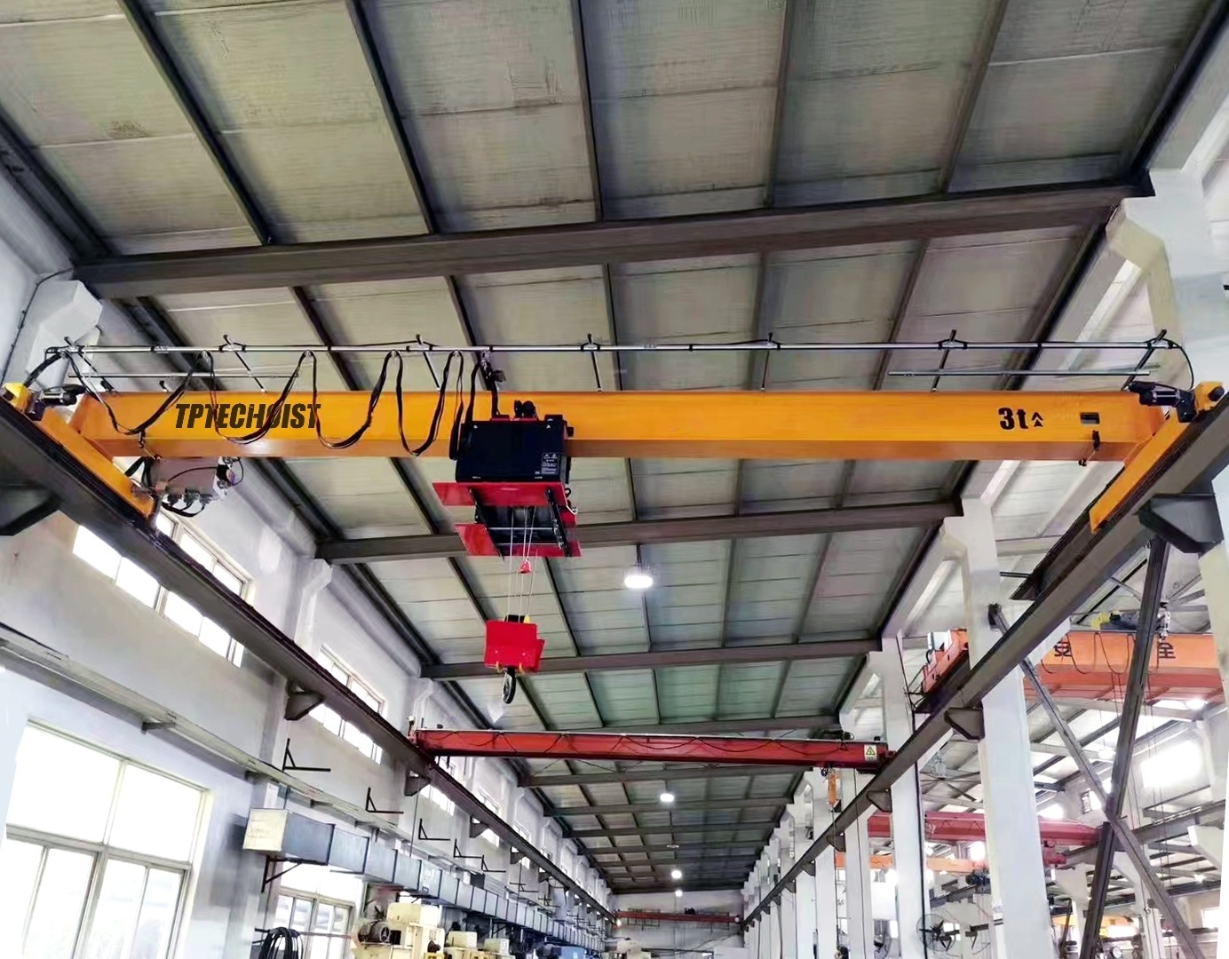 Monorail Bridge Crane 5 ton for workshop single girder crane double speed and single speed for the lifting and traveling speed