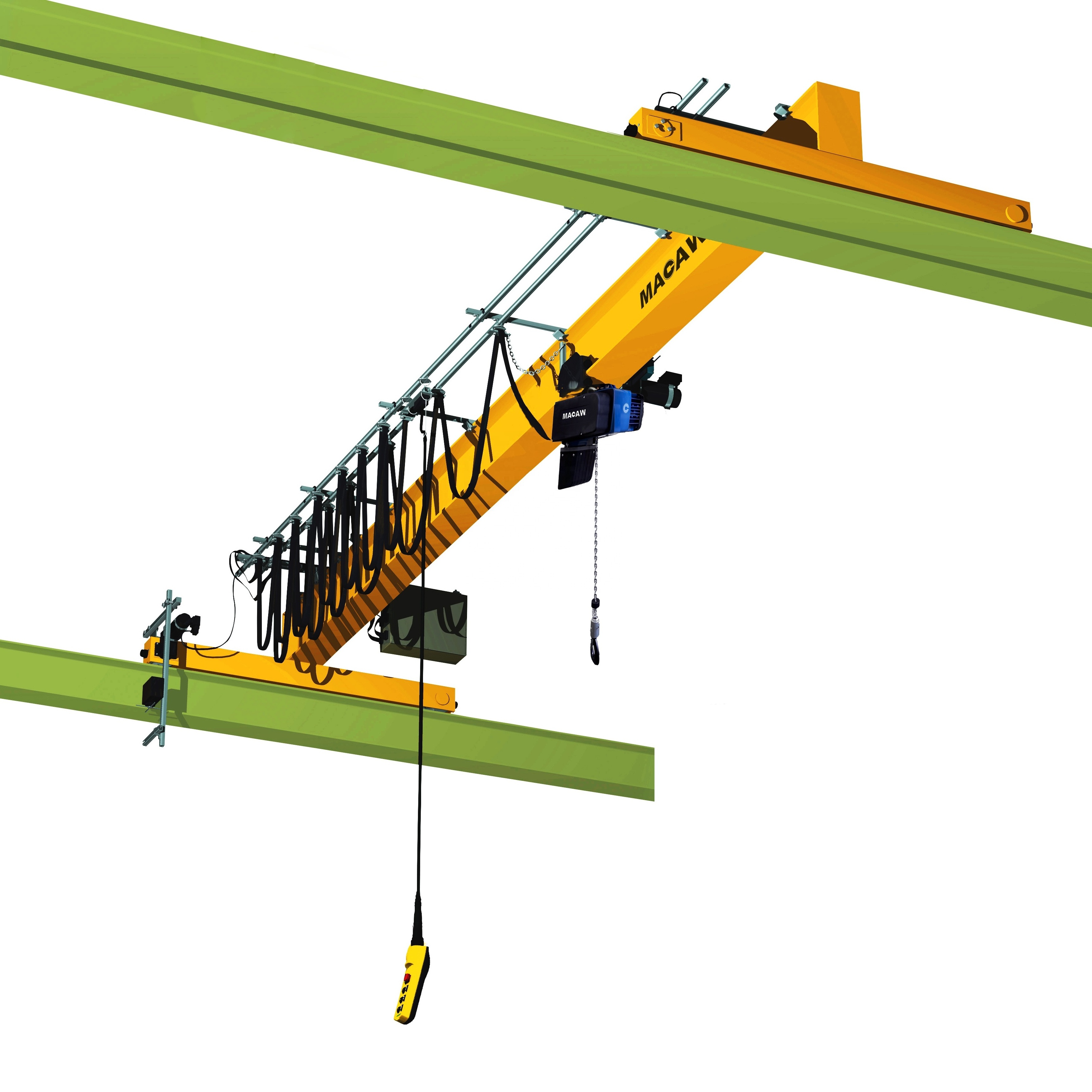 Electric overhead  crane 2 ton Easy installation factory building cost save  Light weight  Chain hoist crane