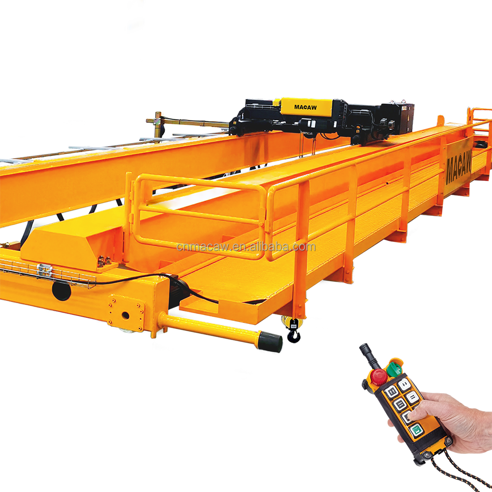 Span 7.5-22.5m europe bridge travelling crane 10 ton Double girder workshop overhead crane for maintenance workshop