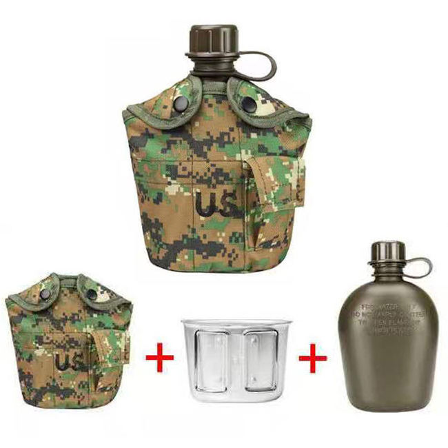 Canteen Manufacturer US Stainless Steel Coated Dinking Tactical Old Water Bottle