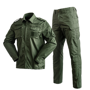 Camouflage Shirts and Pants Uniforms Jacket Ripstop Tactical Uniform Clothing OD Green Suit Clothes