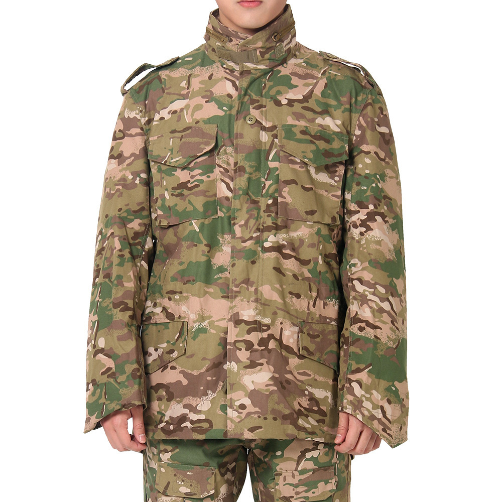 Men  Multicam Camouflage Tactical Jacket Winter Parka US M65 Field Jacket Coats Hoodie Windbreaker