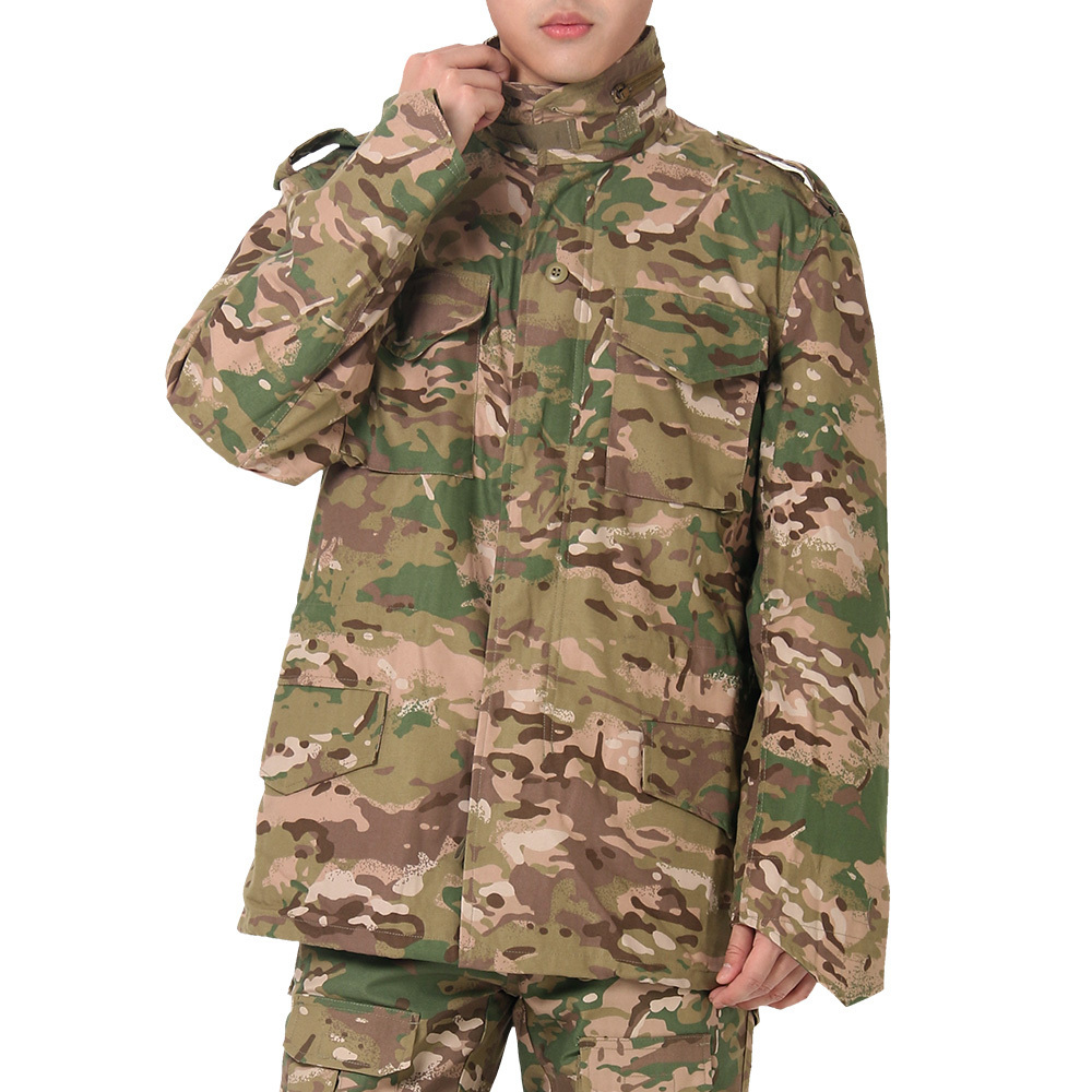 Men  Multicam Camouflage Tactical Jacket Winter Parka US M65 Field Jacket Coats Hoodie Windbreaker