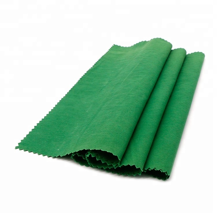 Green plain 70% cotton 30% nylon dope dyed fabrics