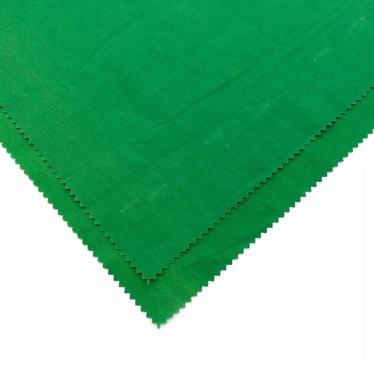 Green plain 70% cotton 30% nylon dope dyed fabrics