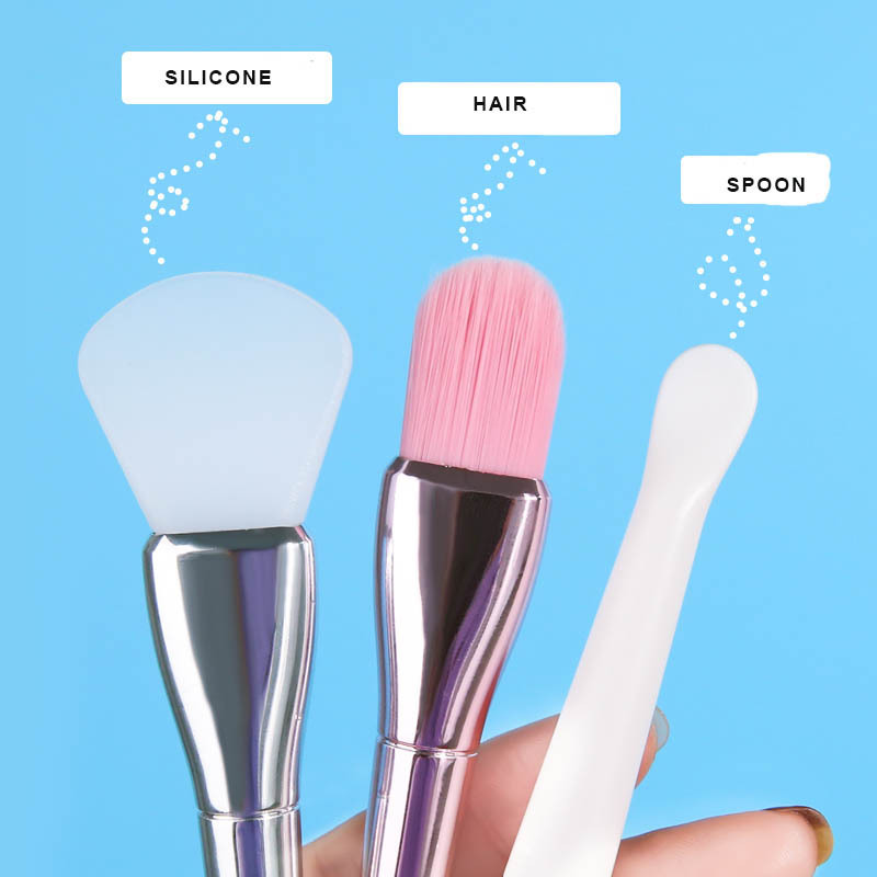 Mini small silicone applicator beauty double head face cream spatula spoon, face mask brush