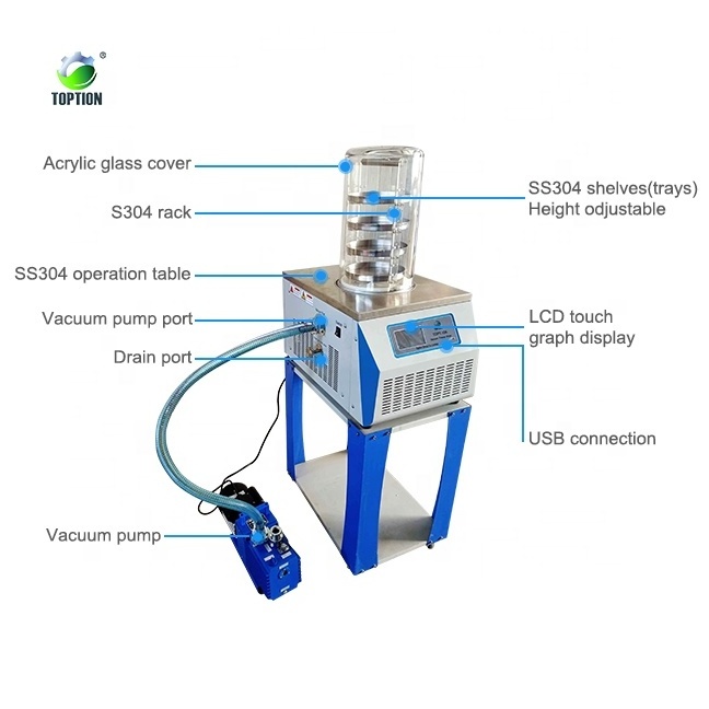 lyophilizer labs freeze dryer for sale small vacuum freeze drying equipment for laboratory mini freeze dryer