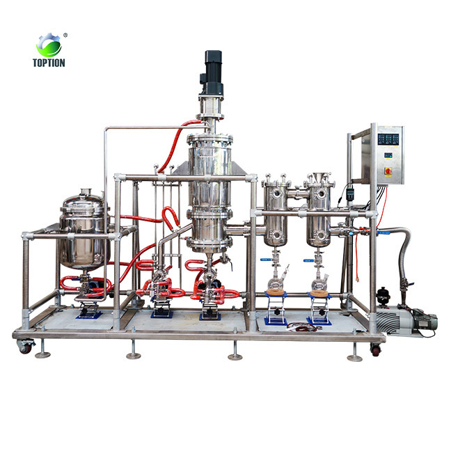 Agitated thin film evaporator molecular distillation wiped film evaporator