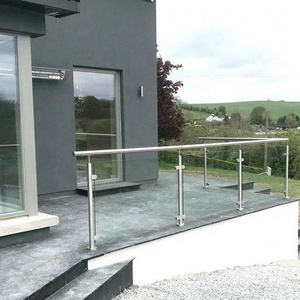 Hot sale round and square shape stainless steel pipe railing of balustrade & handrail