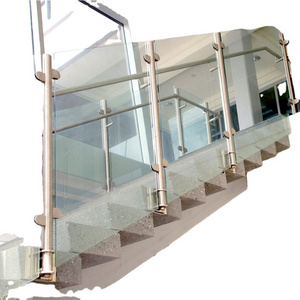 Porch stair handrail stainless steel modern design ms pipe railing for balcony