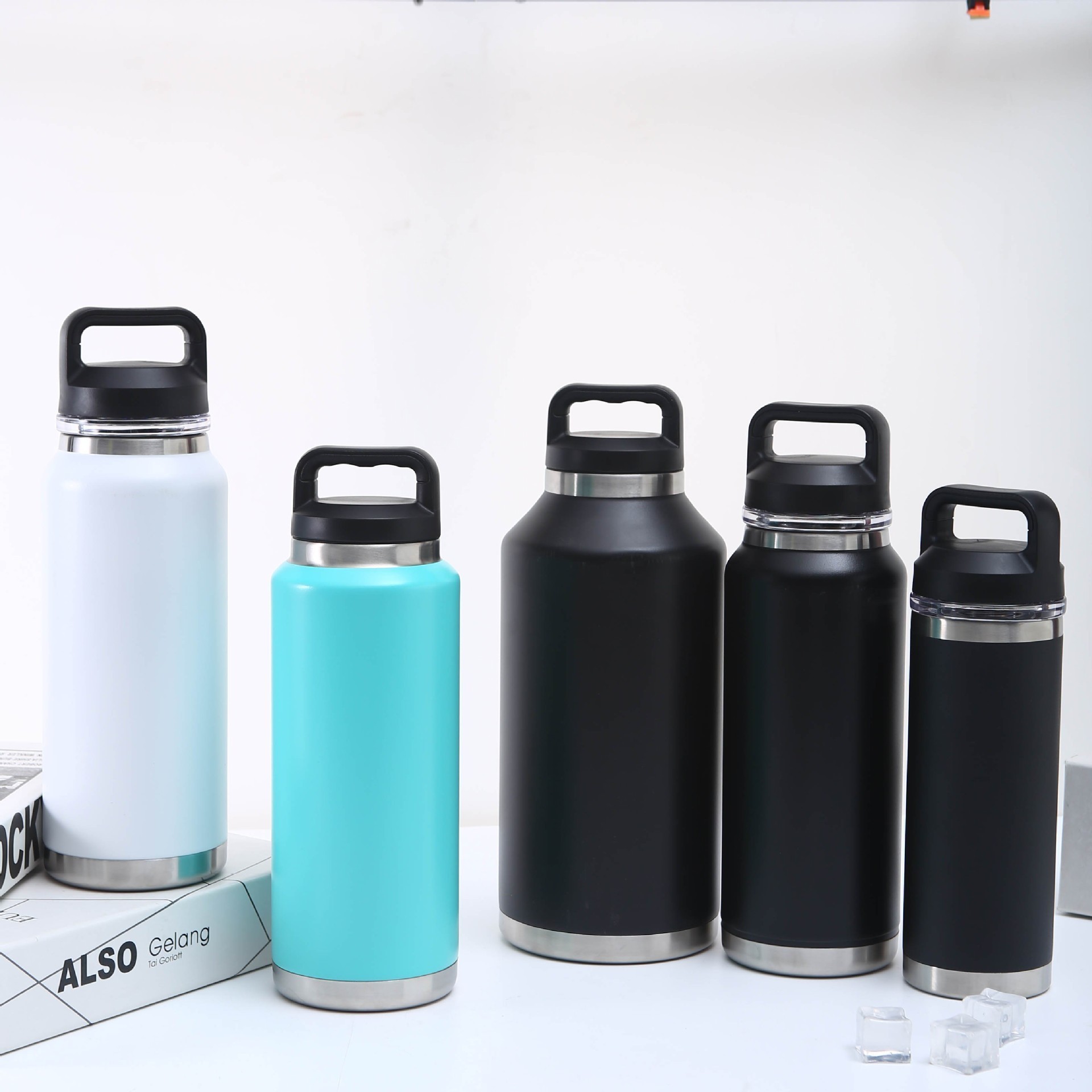 BPA free 304ss Double Walled Vacuum insulated drink sport stainless steel water bottle with Chug Cap