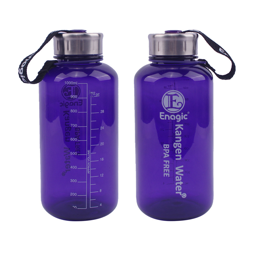 Plastic Tritan Sports 32oz Purple Kangen Water Bottle 1000ml Big Capacity Outdoor Portable Water Bottle