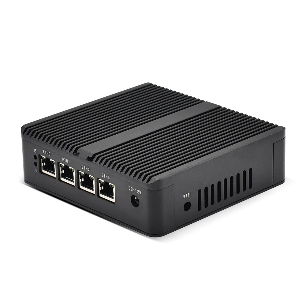 Topton Quad Core J1900 Atom E3827 4lan Nuc Barebone System 4 Multi Lan Fanless pfSsense Firewall Mini Pc computer