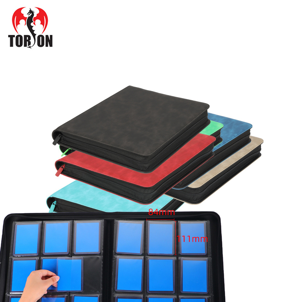 Torson 9 pockets pvc transparent hard card holder Toploaders Binder 252 cadrs Pokemone Toupeone Toploader Binder 9 Pocket