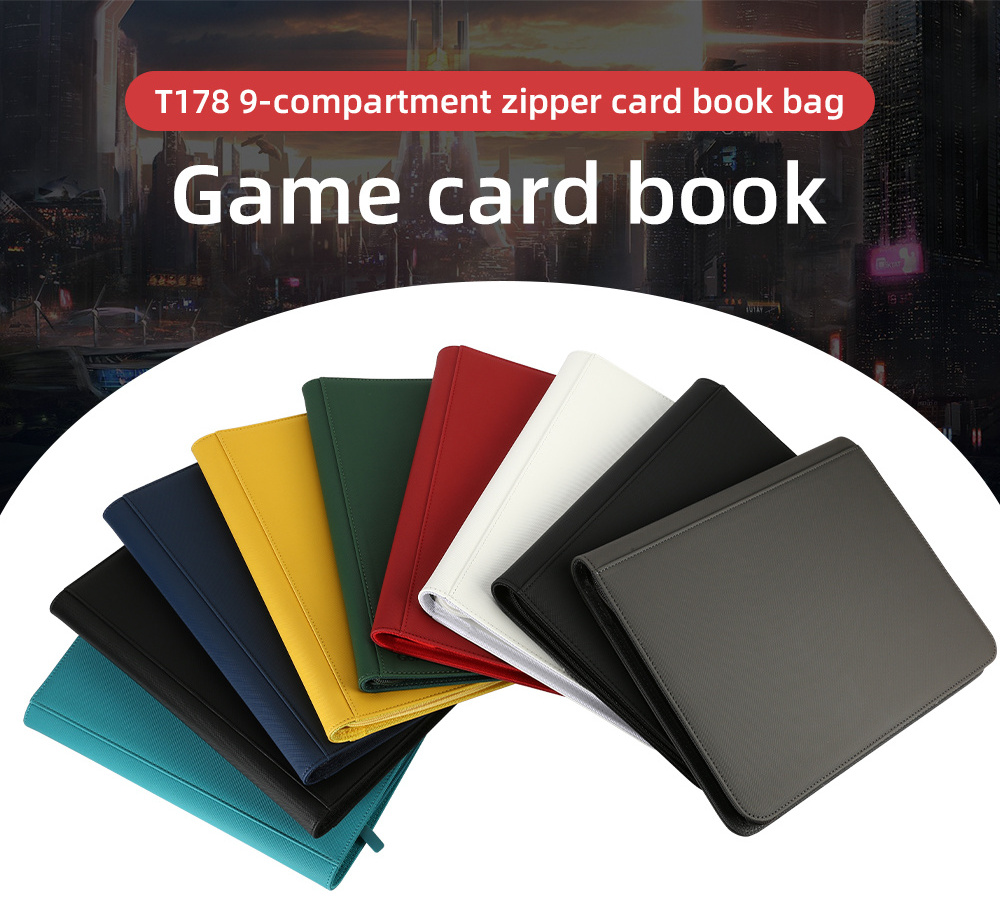 Torson 9Pockets 360+ Card Photo Footballer Leather Name Album Mini Photo Cards Pokemone Business Card Album