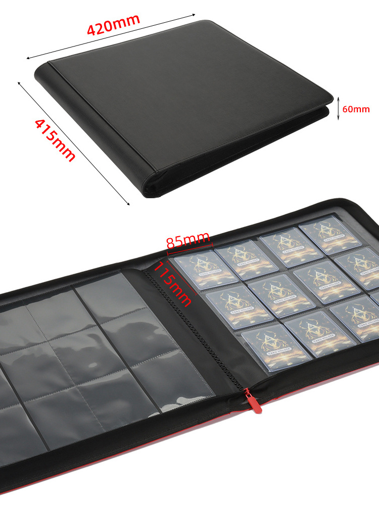 Torson Leather album 12 pocket 384+ cards demon slayer binders yugioh album toploader yu gi oh playing cards tcg card case