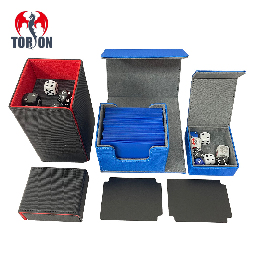 Torson 100+ Premium Pu Magic of Gathering Dragon Shield Cover Pu Leather Board Card  Playing Leather Board Game Deck Box