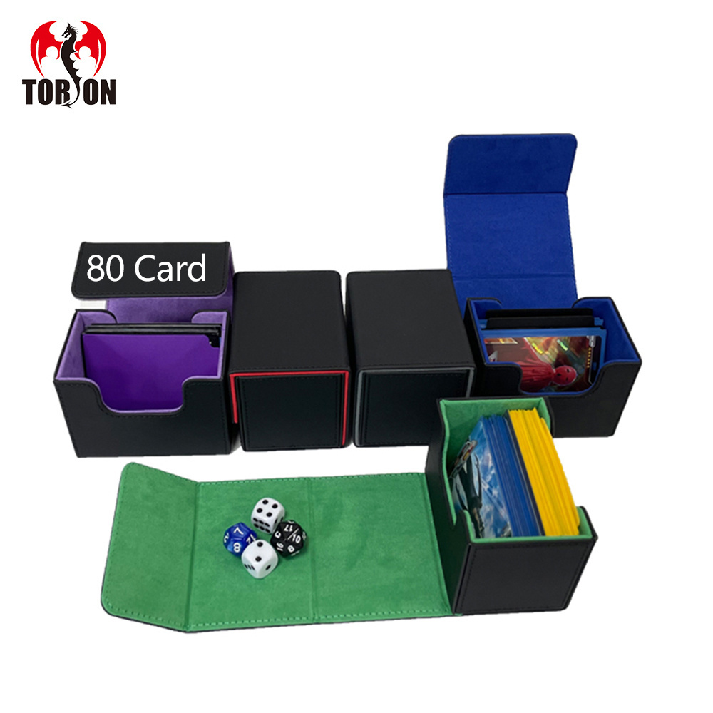 Torson Bulk stock 80+ 100+ 160+ 200+ Card Custom Pu Leather + Flannel Game Yogioh Cards Tcg Mtg Pokmon Large Deck Box