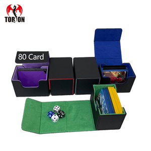 Torson Bulk stock 80+ 100+ 160+ 200+ Card Custom Pu Leather + Flannel Game Yogioh Cards Tcg Mtg Pokmon Large Deck Box