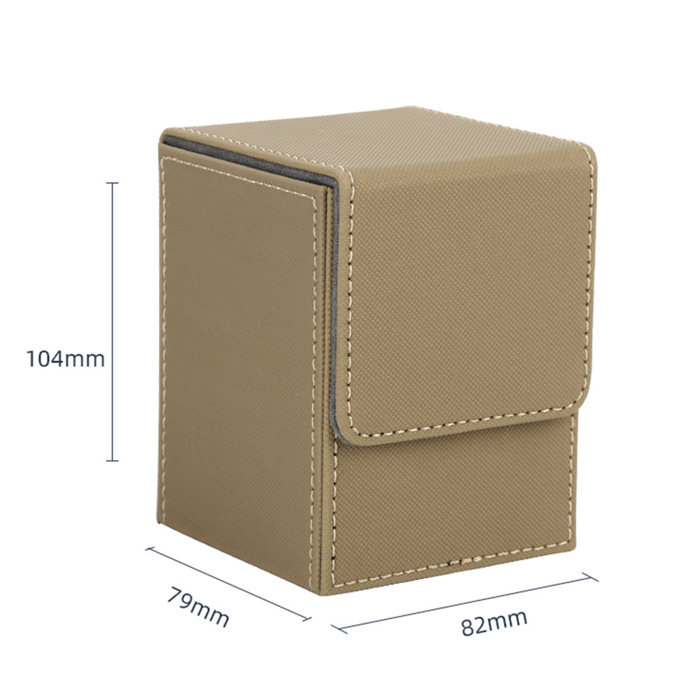 TORSON 100+ Magnet Deck Box Card Holder 100 Cards Deck Box Foldable Flip Playing Card Pu Leather Deck Box